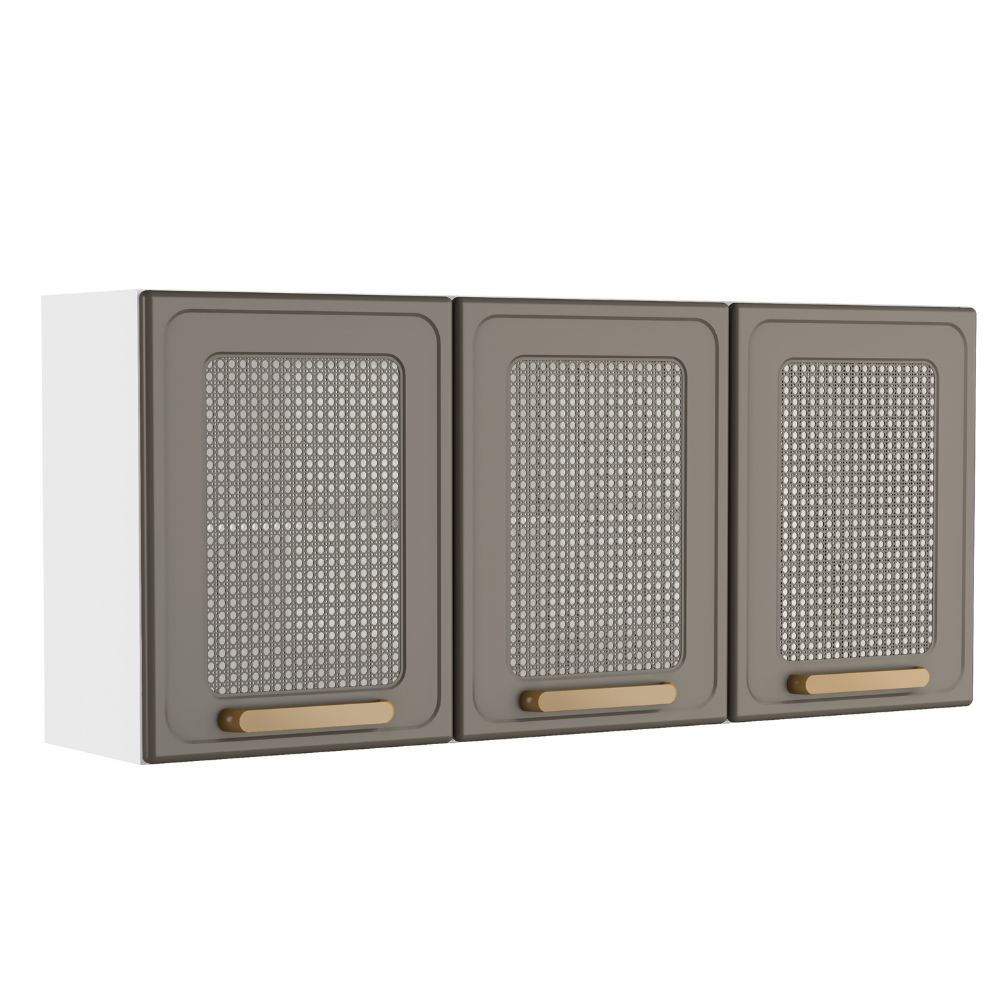 Gabinete de cocina Triple decorado Pecan 52.5 cm x 120 cm x 28.3 cm