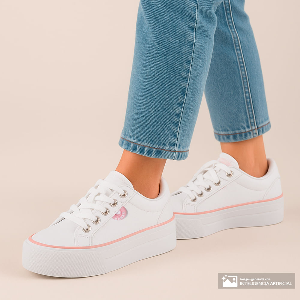 Zapato casual Coral color blanco para mujer