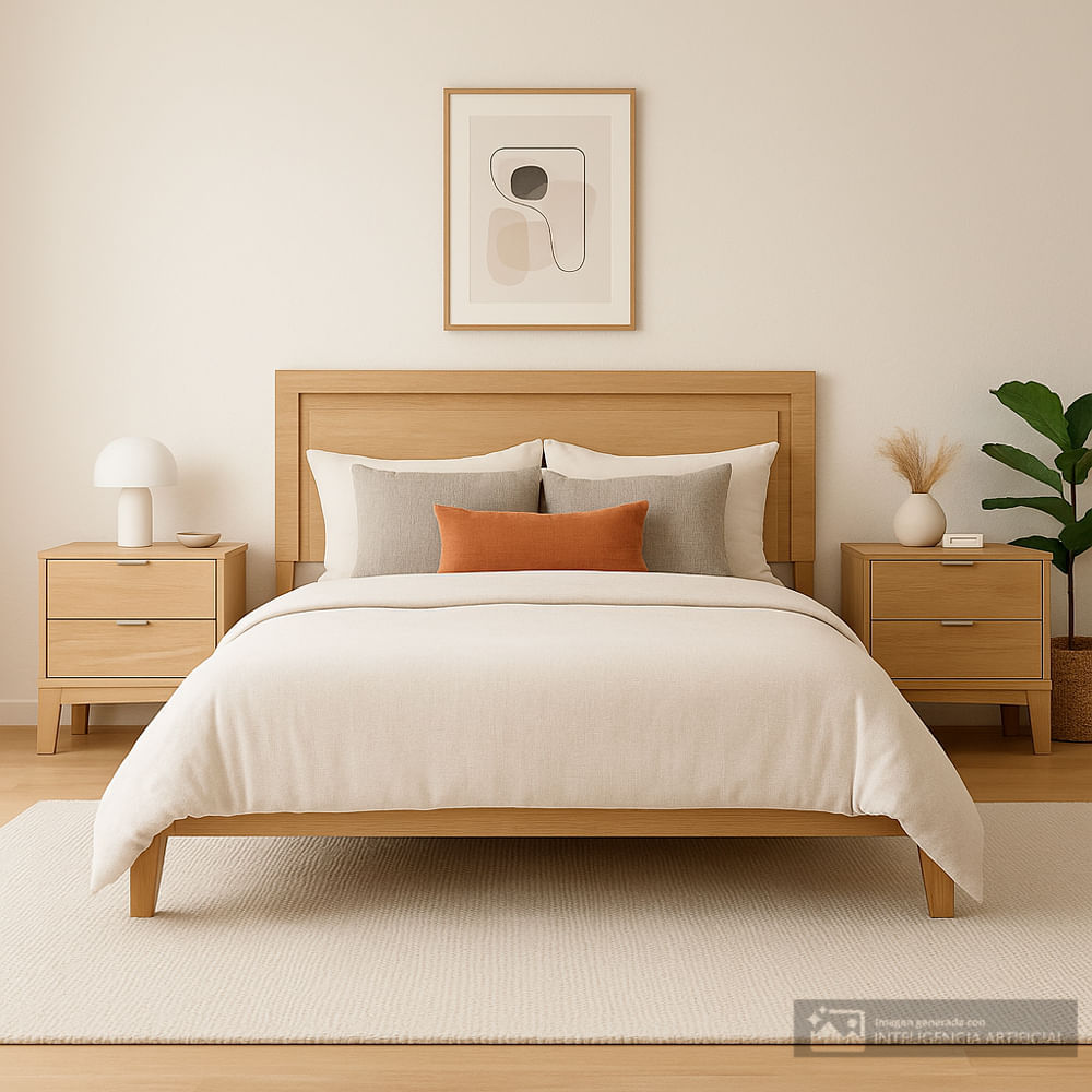 Respaldo king con mesas Groovings