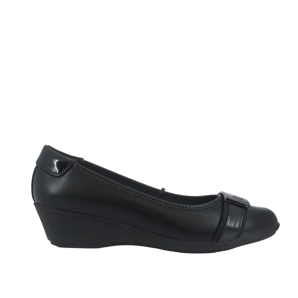 Zapatos de cuña Kathleen para mujer color negro