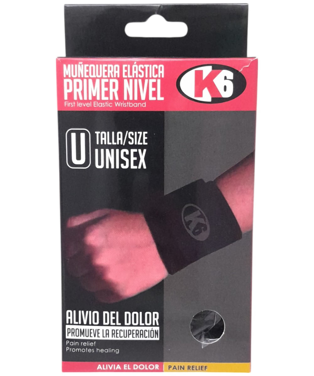 Protector de muñeca deportivo ajustable K6 negro