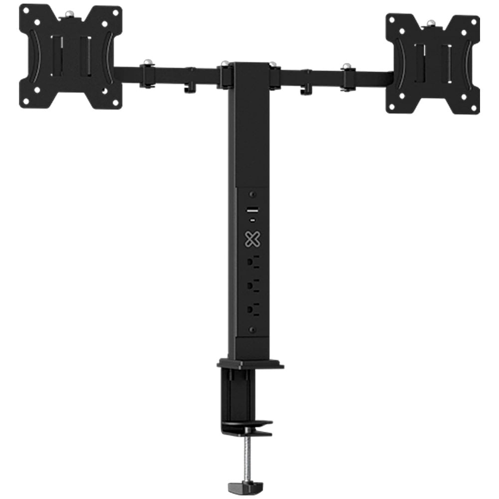 Soporte para dos monitores de 32" (81.28 cm) con regleta integrada y puertos USB