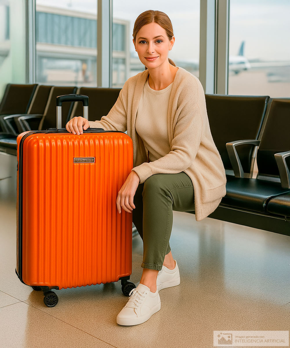 Maleta mediana Swissbrand riga 3.0 anaranjada