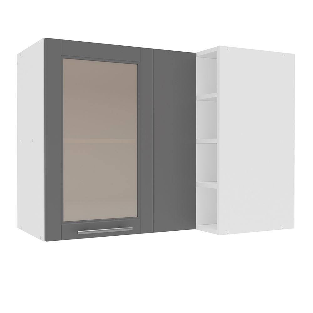Gabinete de Cocina Esquinero 1P con vidrio Fettuccine 67 cm x 93.5 cm x 36.8 cm