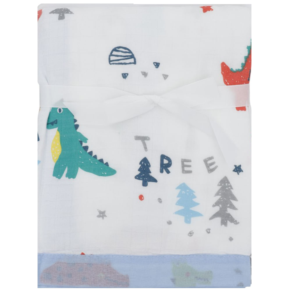 Frazada con estampado de dinosaurios para bebé