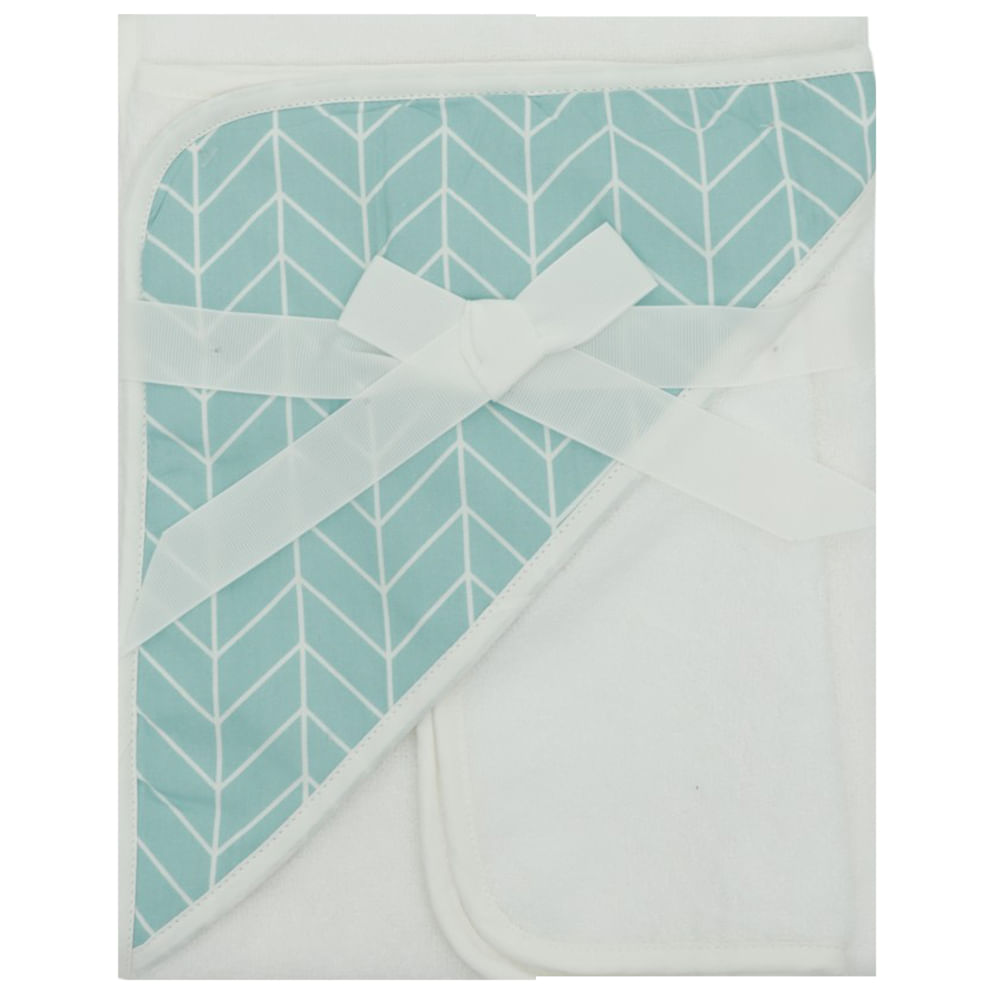 Toalla blanca con capucha para bebé