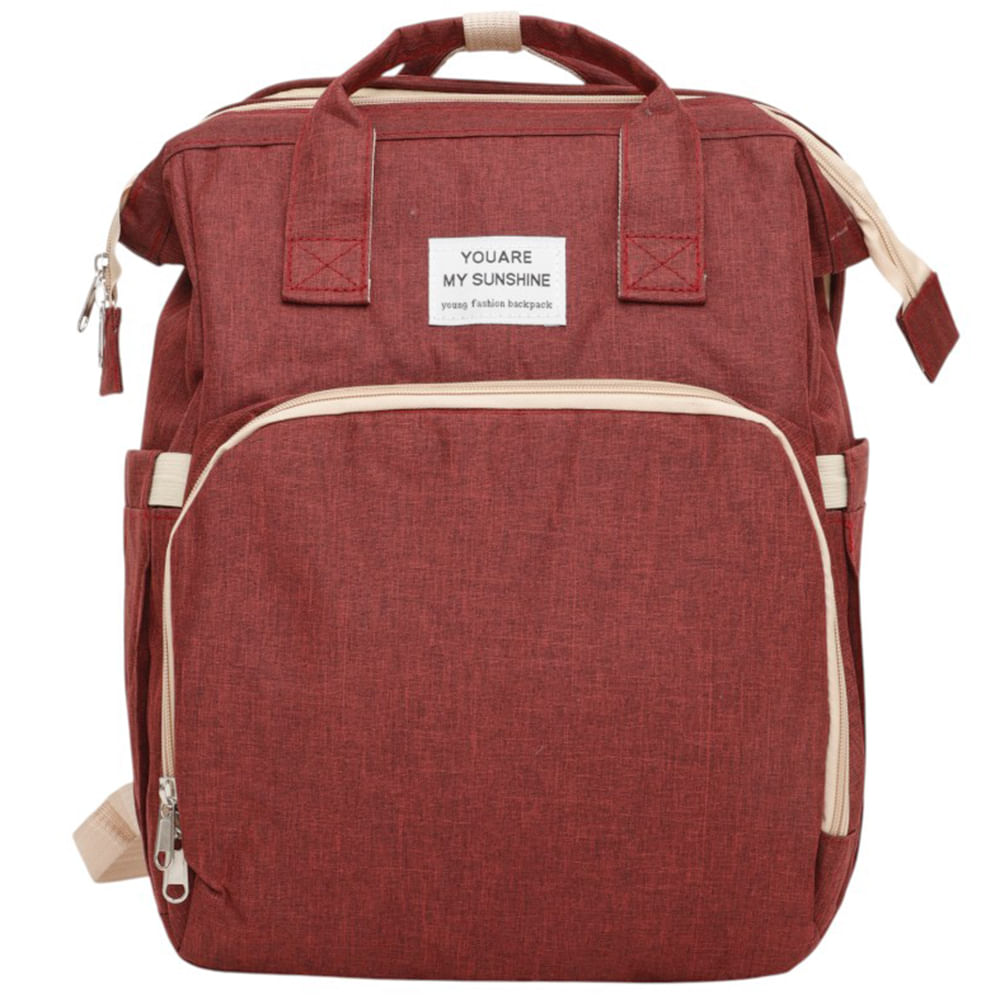 Pañalera estilo mochila roja
