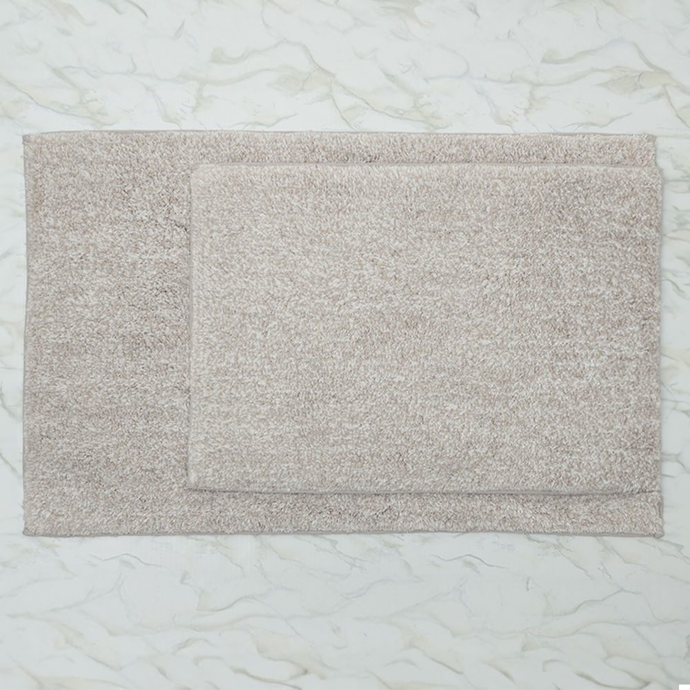Set de 2 alfombra rectangulares de algodón para baño