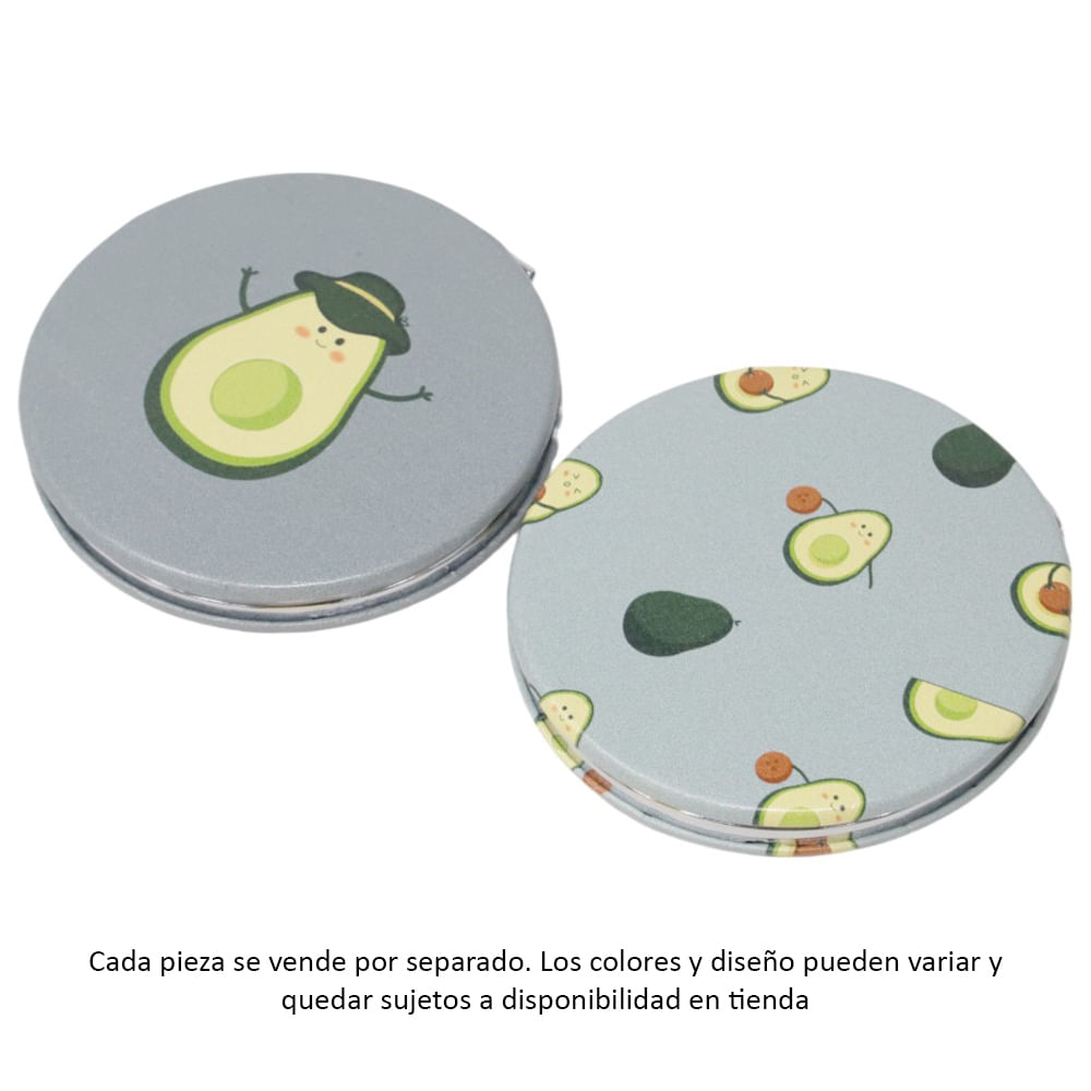 Espejo redondo diseño aguacate surtido 7 cm (1 pieza)