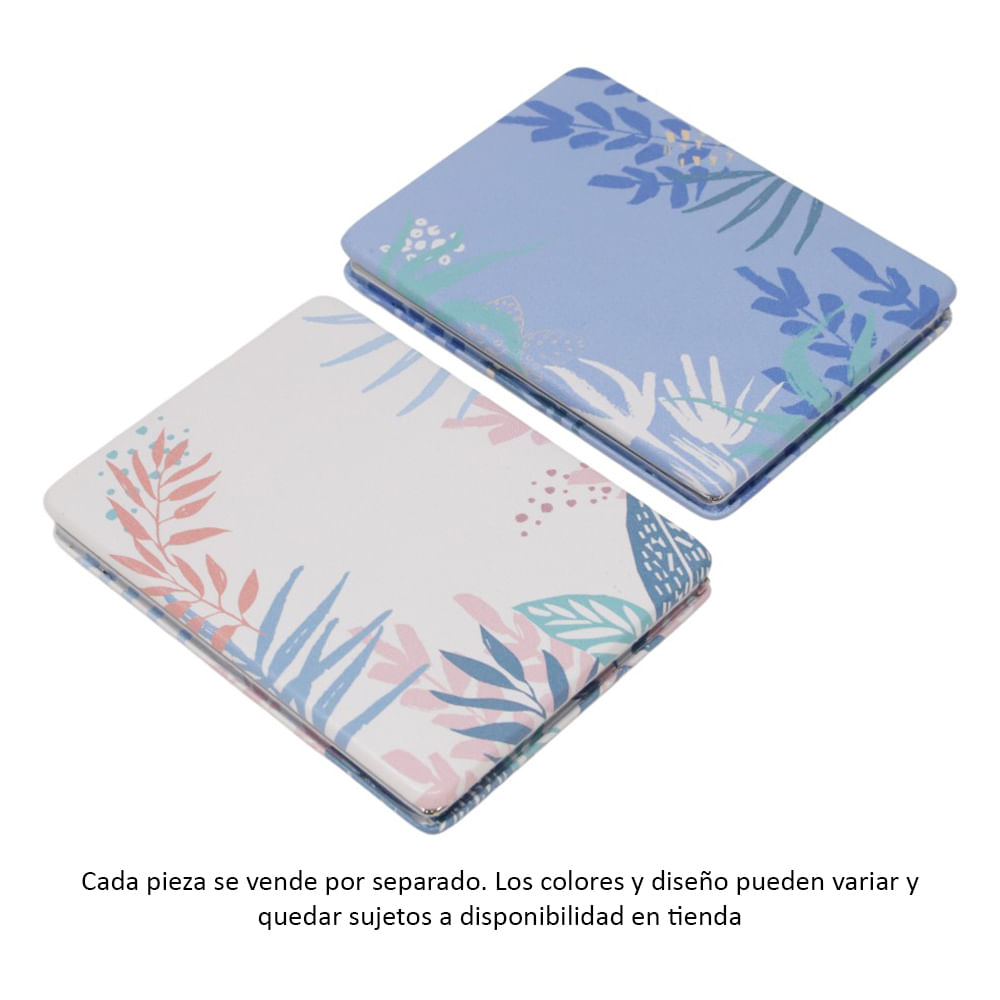 Espejo rectangular diseño hojas surtido 6x8.5 cm (1 pieza)