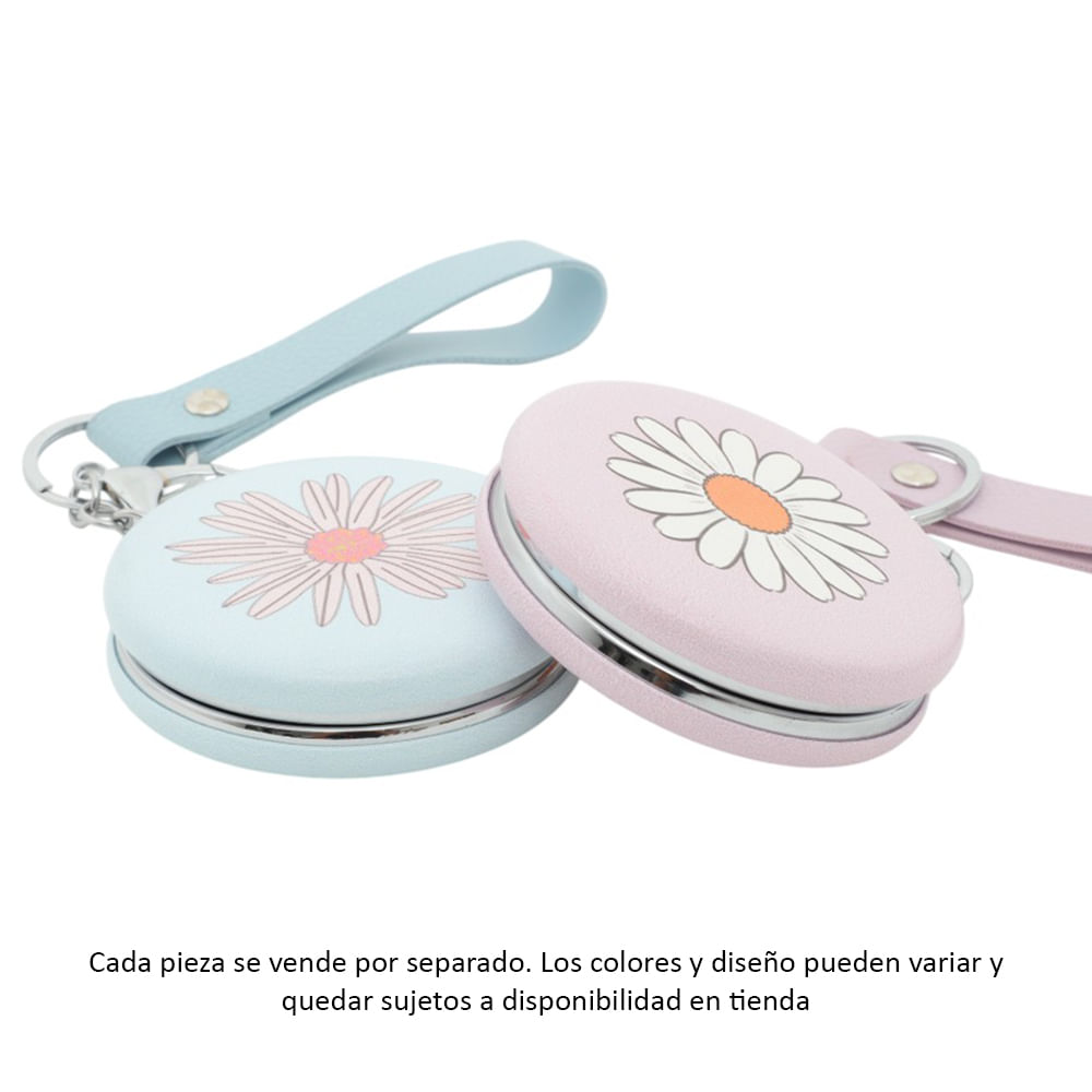 Espejo llavero diseño floral surtido 7 cm (1 pieza)