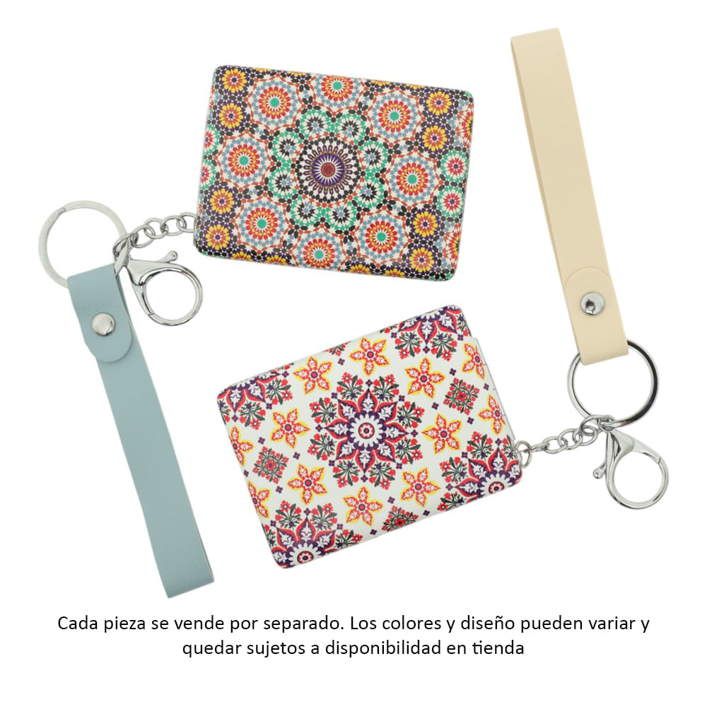 Espejo rectangular con diseño floral multicolor surtido 6x8.5 cm (1 pieza)