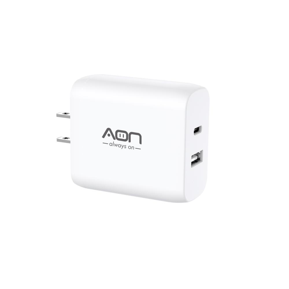Cargador de pared USB-C 65 W + USB-A 12 W AO-CR-1007