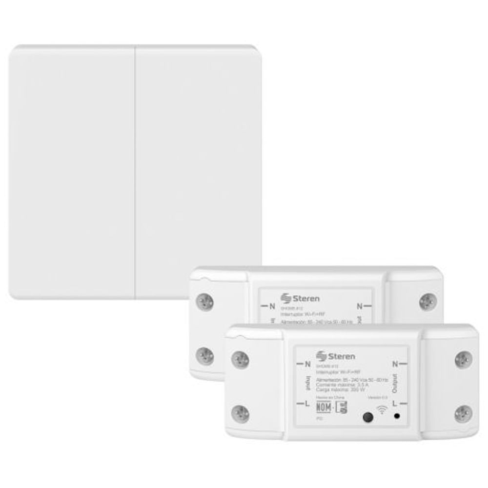 Switch smart RF cinético doble con 2 receptores