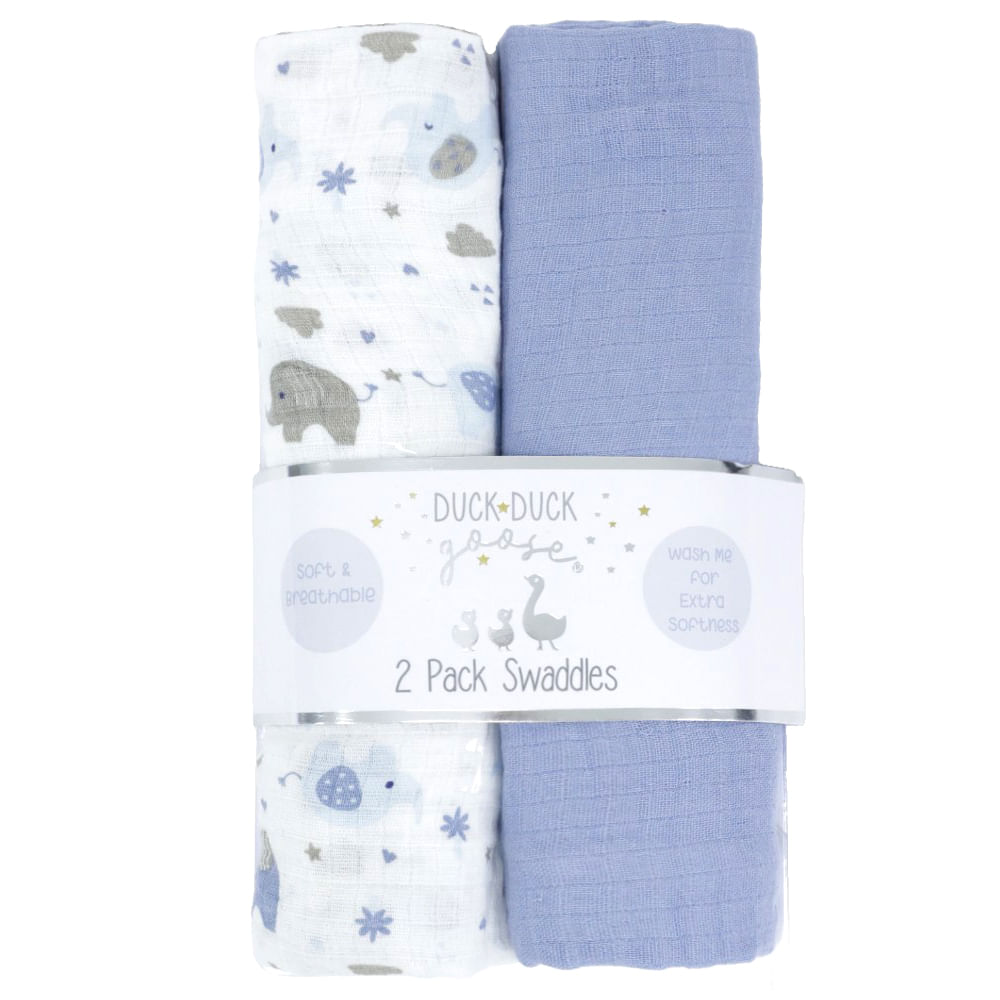 Set de 2 frazadas con estampado para bebé