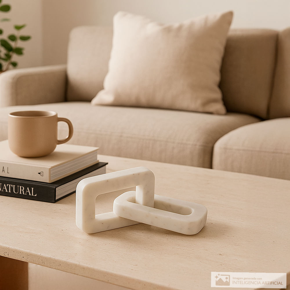 Figura de 2 eslabones de mármol