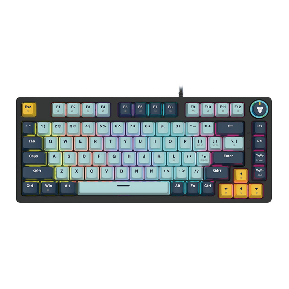 Teclado mecánico Fantech Mk875V2 Atom 81S Blue