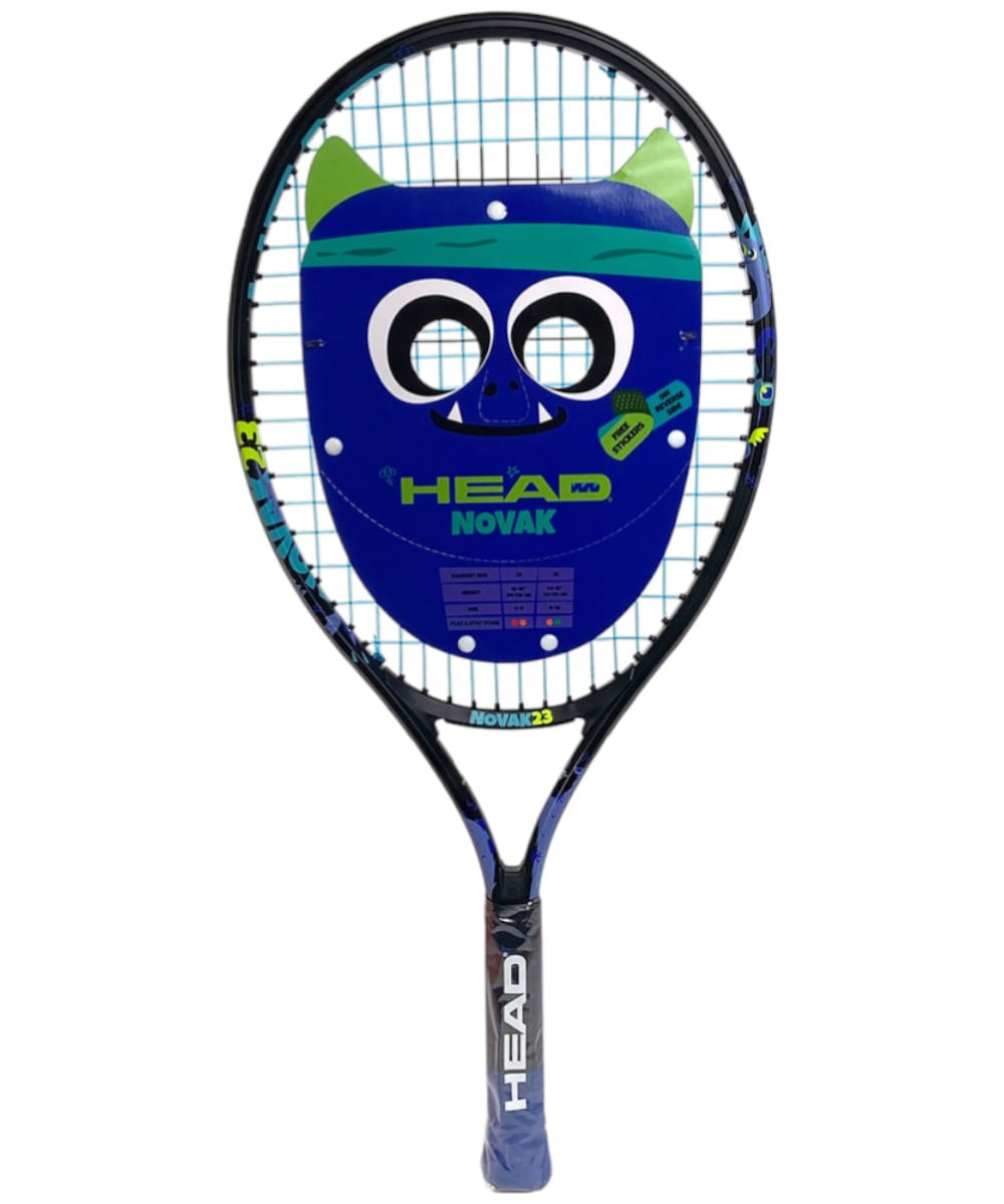 Raqueta de tenis Jr Novak 23 Head negro y azul