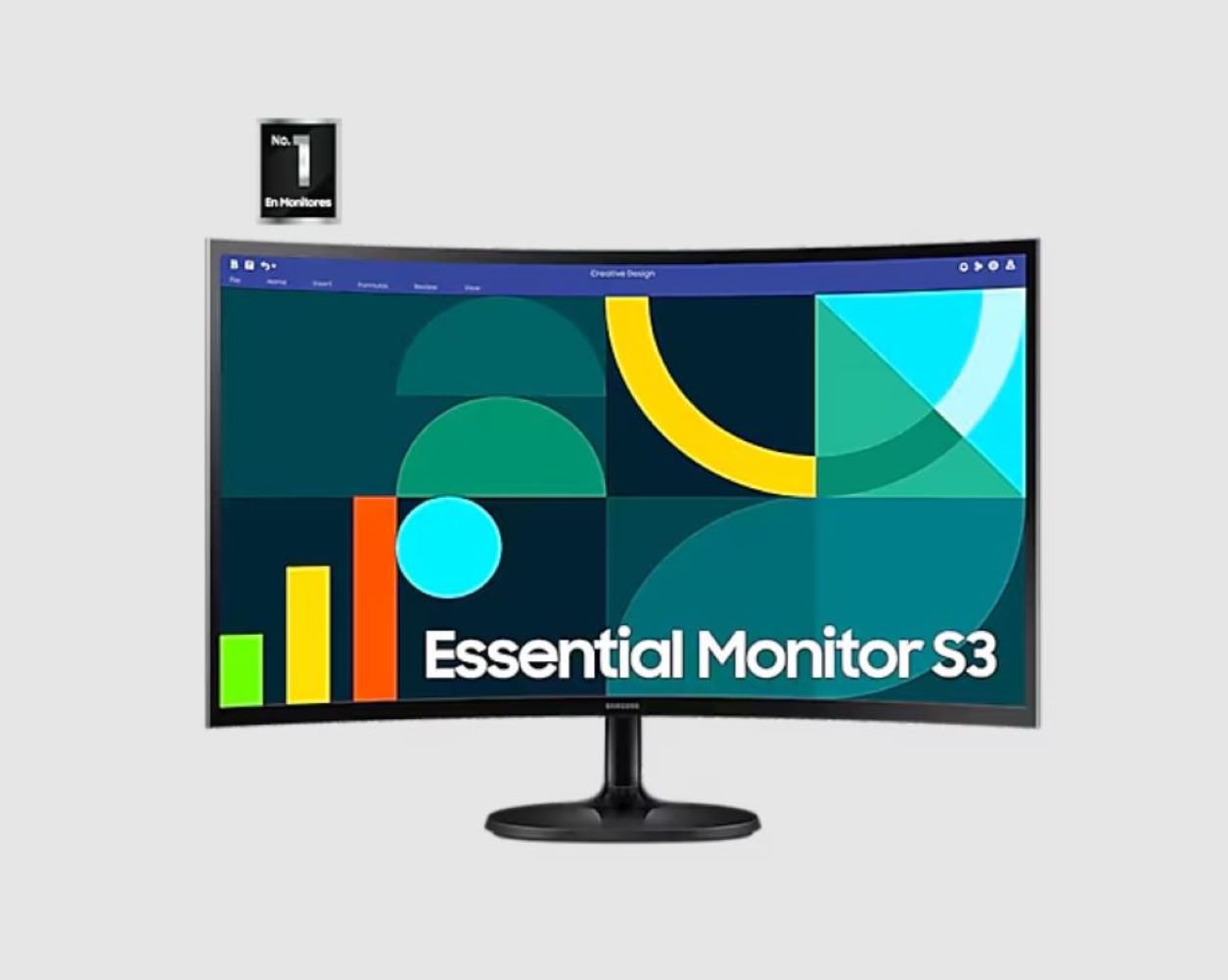 Monitor Curvo 27" (68.58 cm) Essential S3, S36GD, FHD, 100Hz