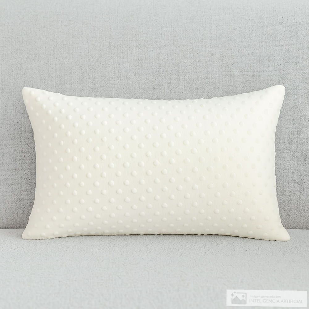 Cojín textura blanco 50x30 cm