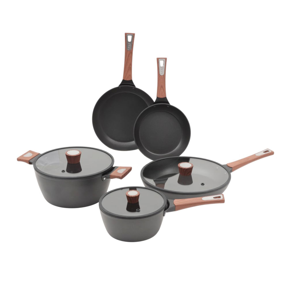 Batería de cocina de aluminio 8 piezas Chef essence