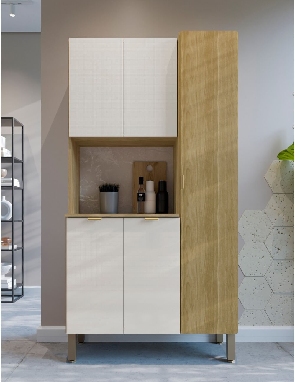Mueble para cocina compacto Melissa 176 cm x 91.5 cm x 36.3 cm