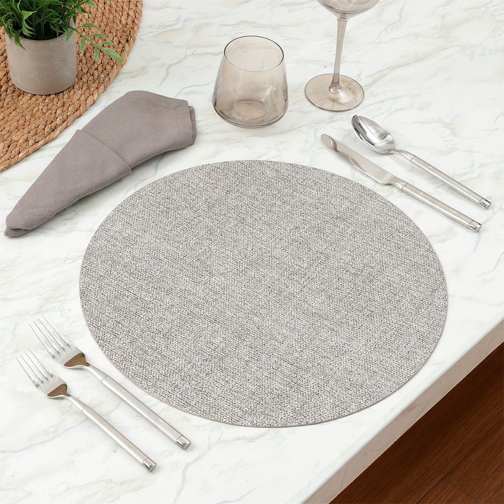 Individual redondo de plástico para mesa 38 cm