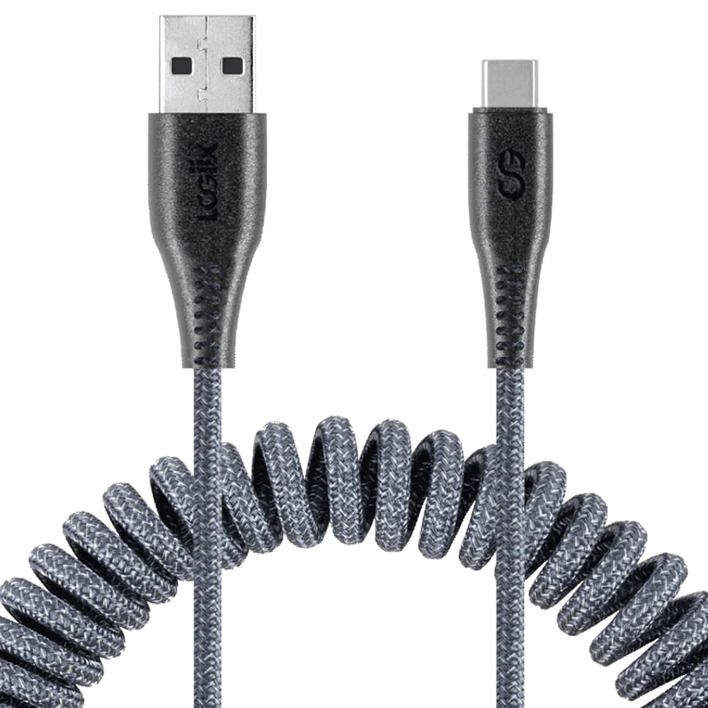 Cable Logiix Piston Connect COIL USB-A a USB-C 180cm 20W
