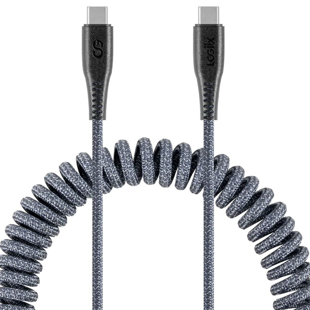 Cable Logiix Piston Connect COIL USB-C a USB-C 180cm 100W