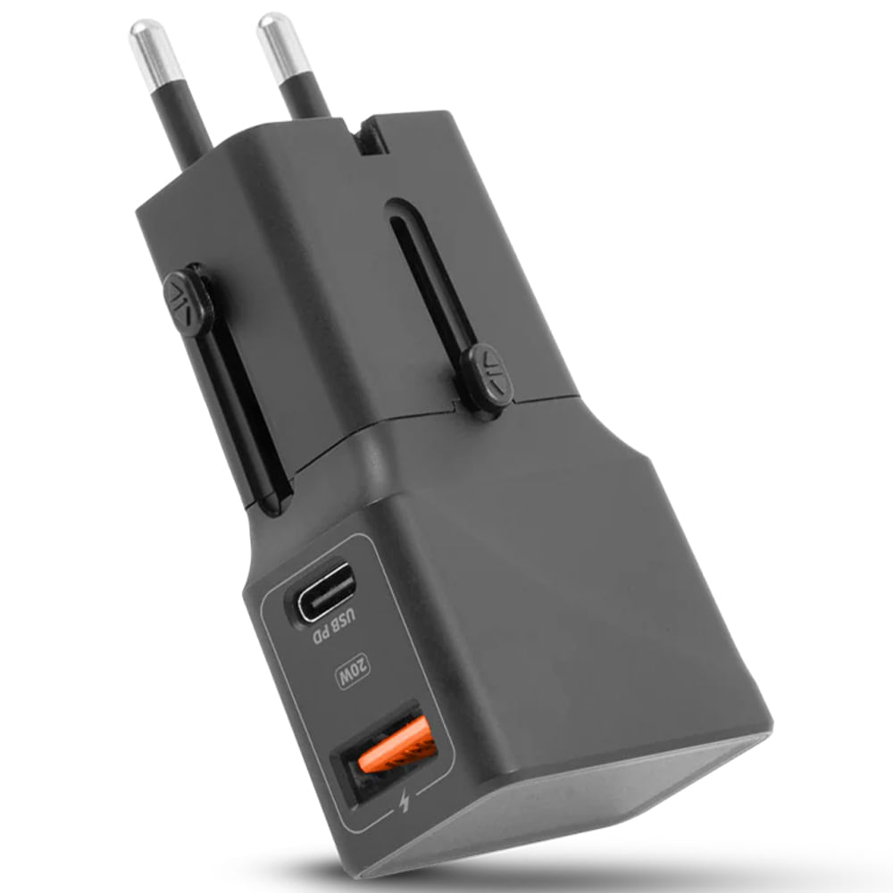 Cargador de viaje Logiix Traveler LITE II USB-C y USB-A 20Watts