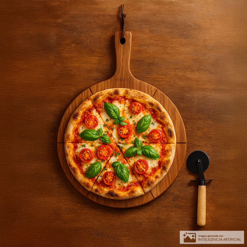 Set de tabla y cortador Gibson para pizza