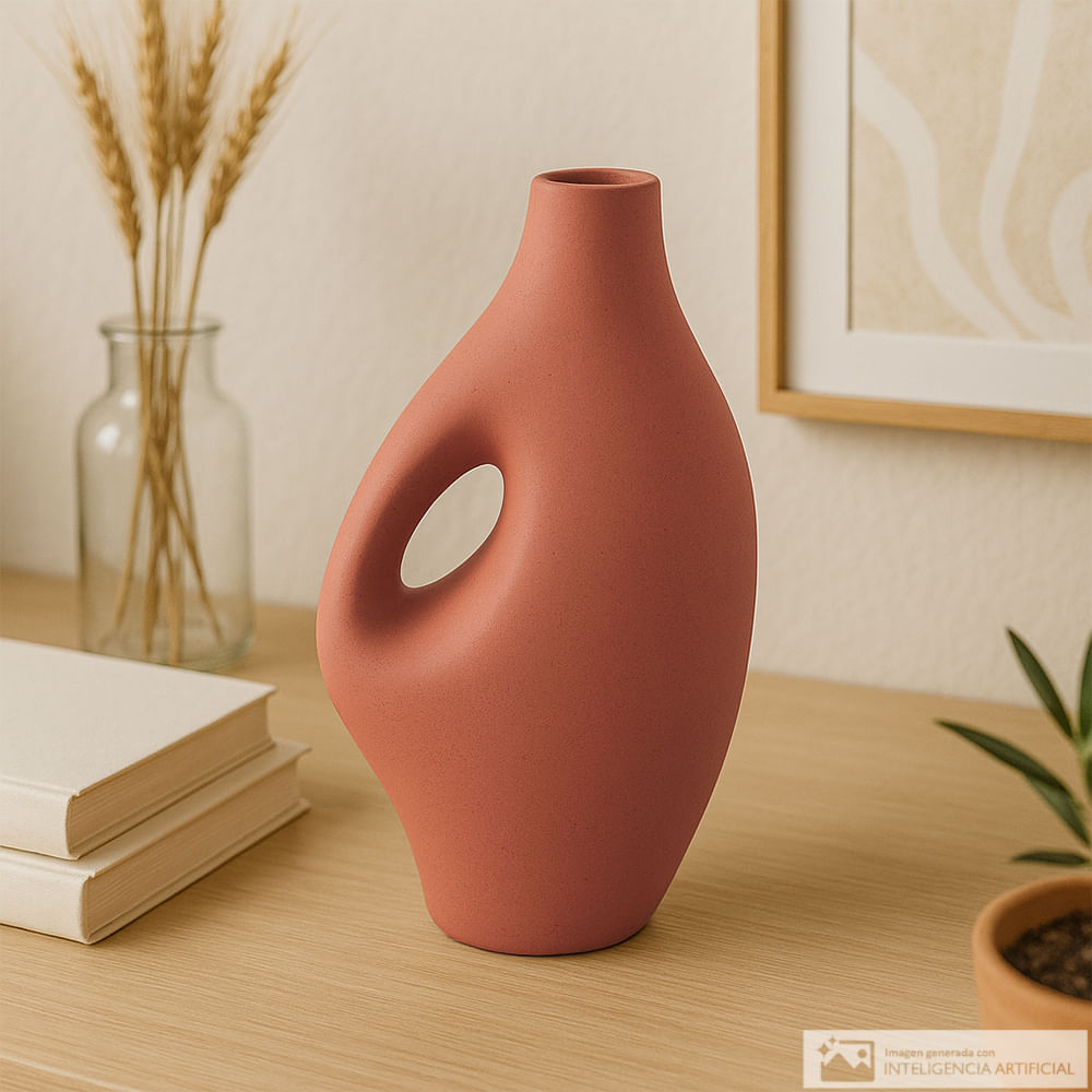 Florero decorativo de dolomita 13.5x9.5x23 cm