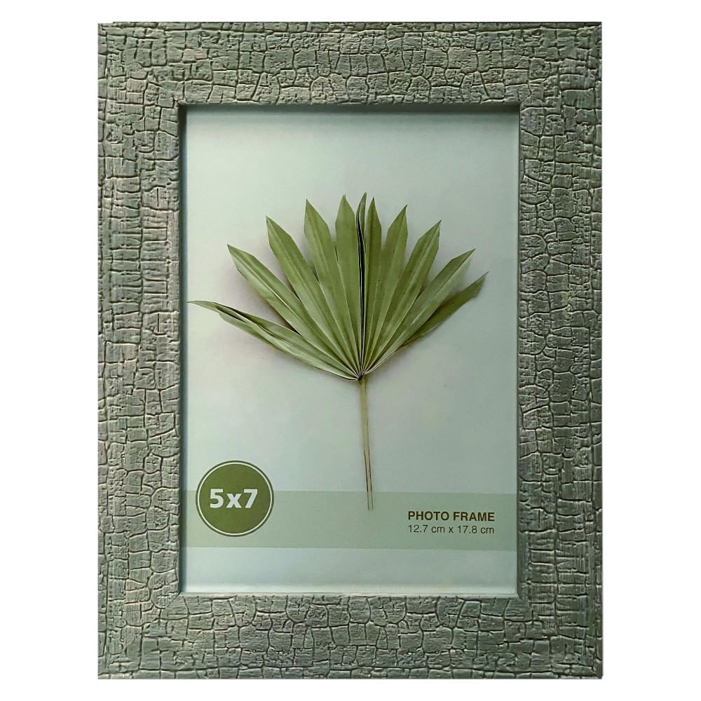 Portarretrato MDF con textura color gris 17.1x22.2x1.6 cm