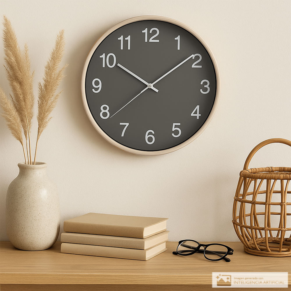 Reloj de plástico para pared 30x4.70 cm