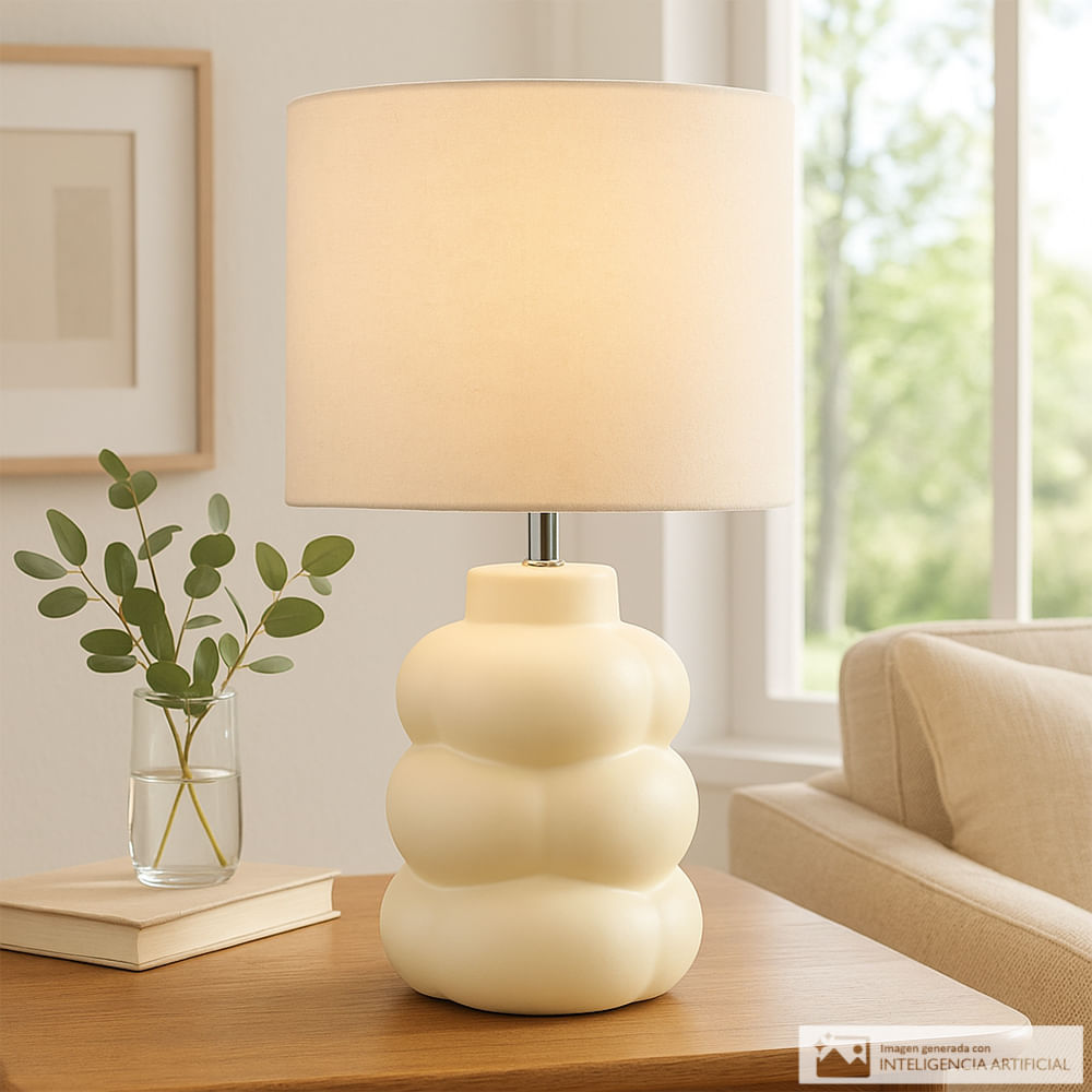 Lámpara de mesa con base decorativa 24.5x46 cm