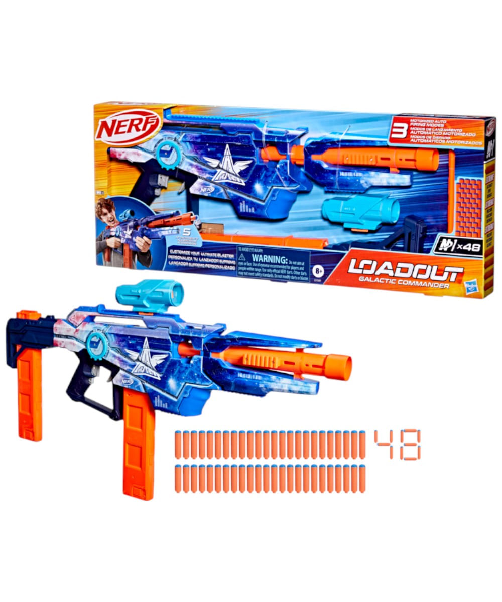 Nerf lanzador de dardos loadout comandante galáctico 48 dardos