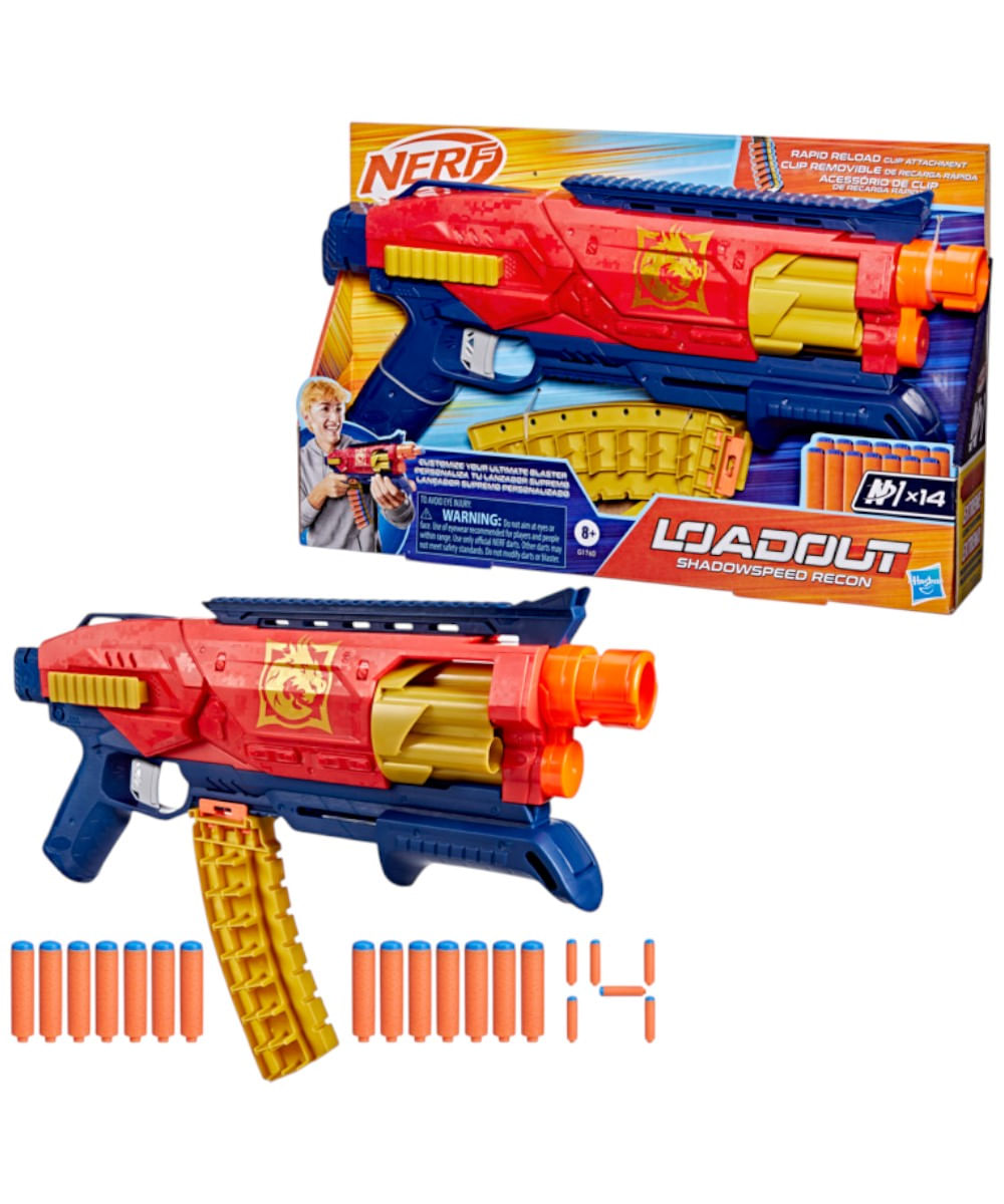 Nerf Lanzador Loadout shadowspeed recon 14 dardos