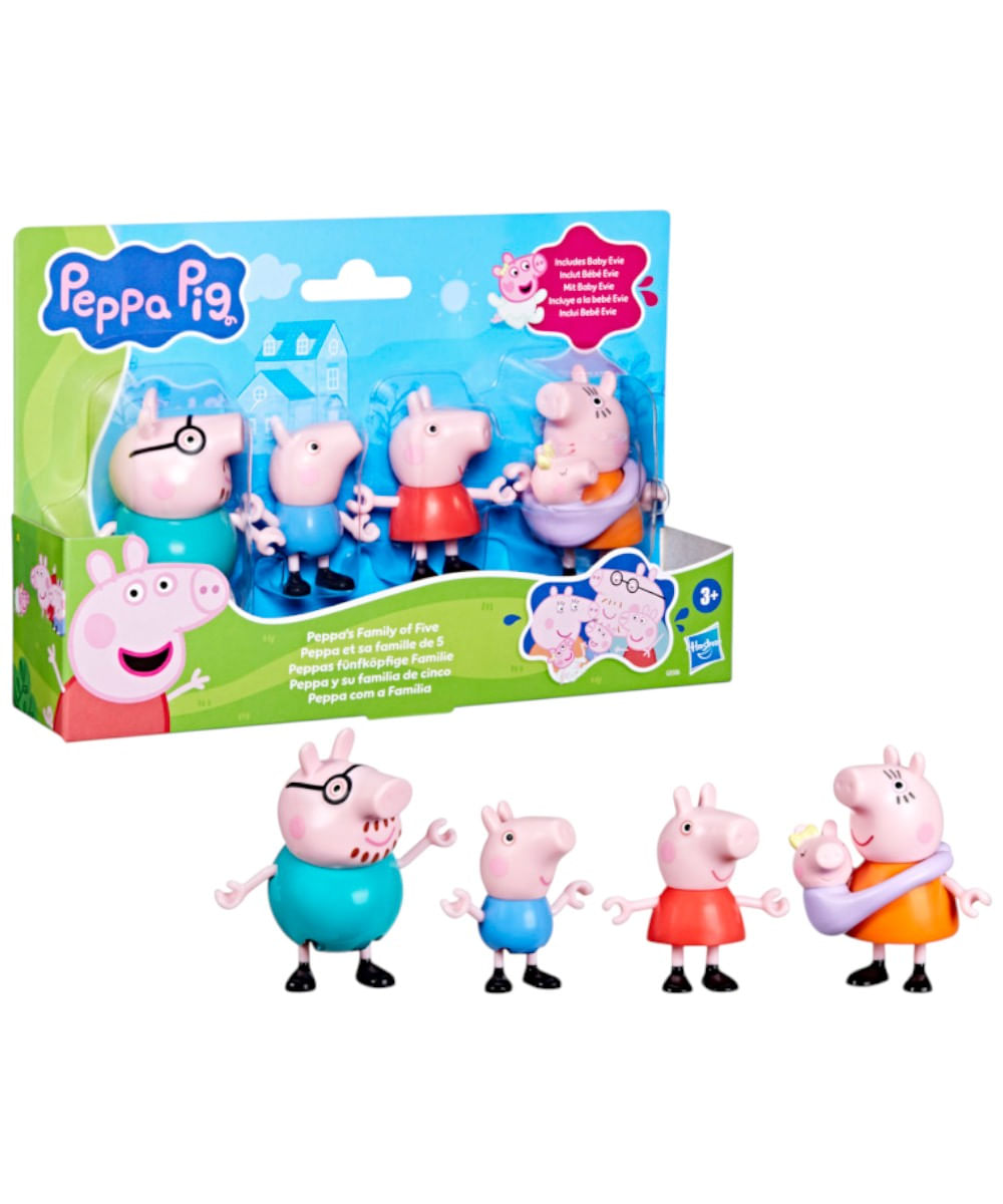 Peppa pig set familia de cinco