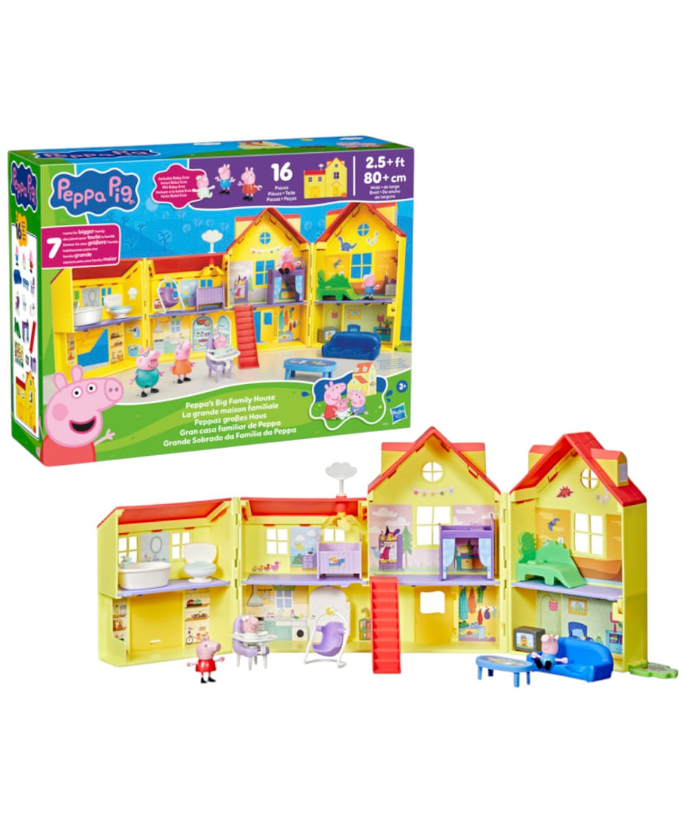 Peppa pig set casa familiar incluye figuras y accesorios