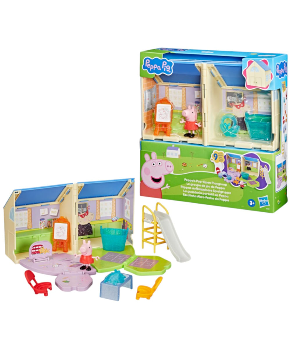 Peppa pig pop grupo de juego abierto incluye figuras y accesorios