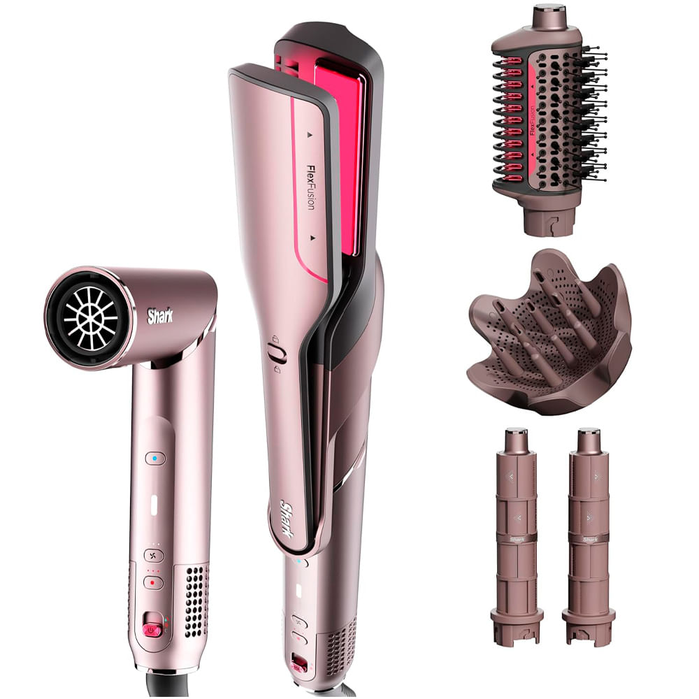 Shark FlexFusion 5 en 1 Air Styler Curly + Set de cepillos