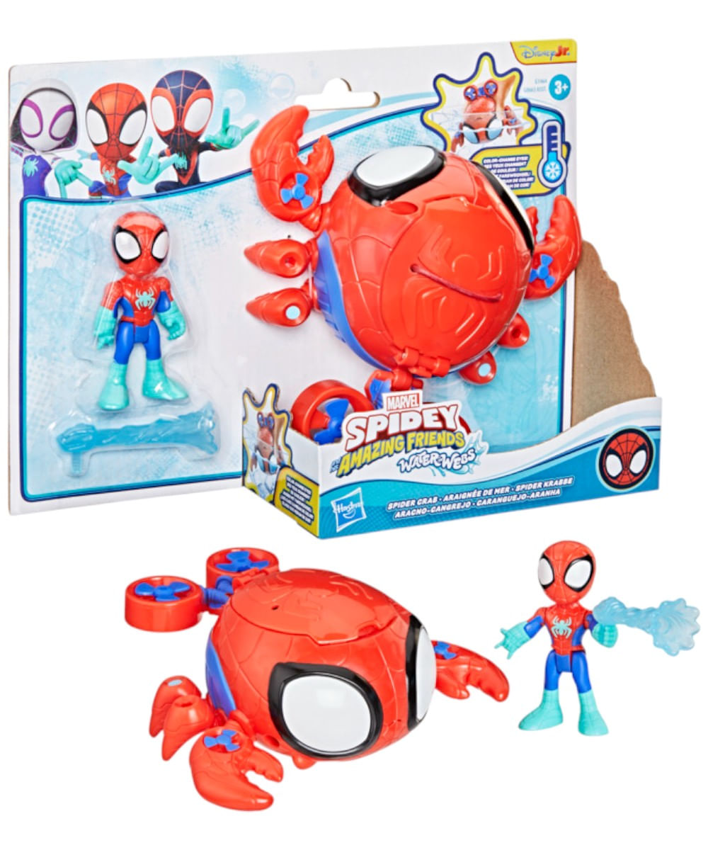 Spidey telarañas acuáticas figura con vehículo 7 cm