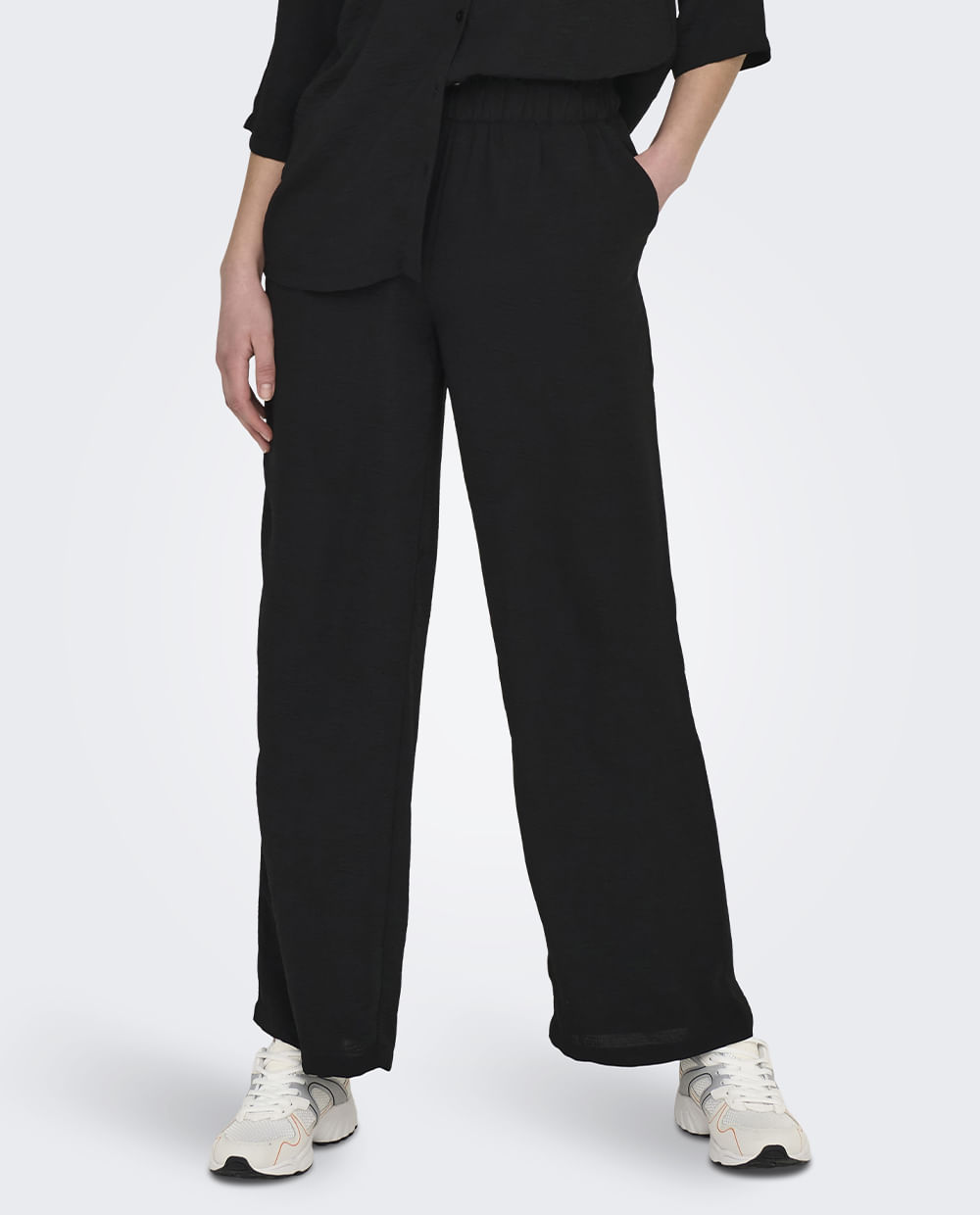 Pantalón JDY palazzo largo 32" de cintura alta para mujer