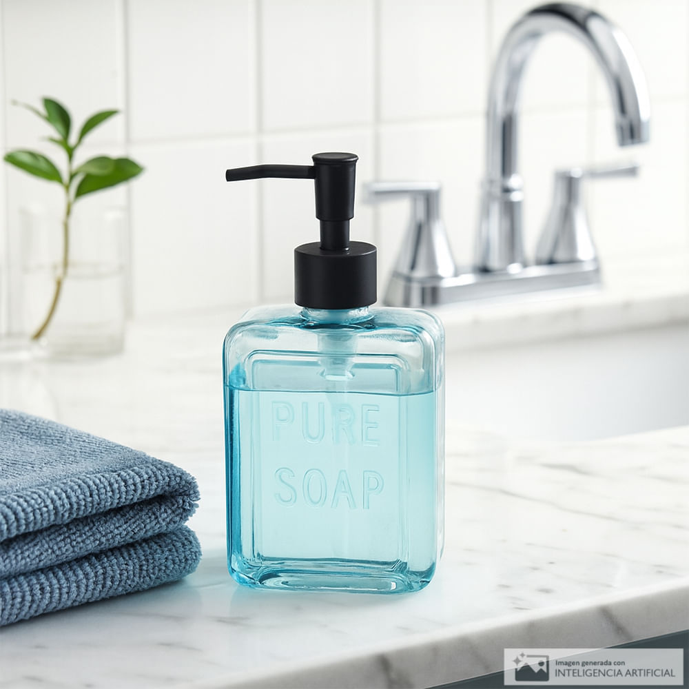 Dispensador de vidrio para jabón líquido 550 ml