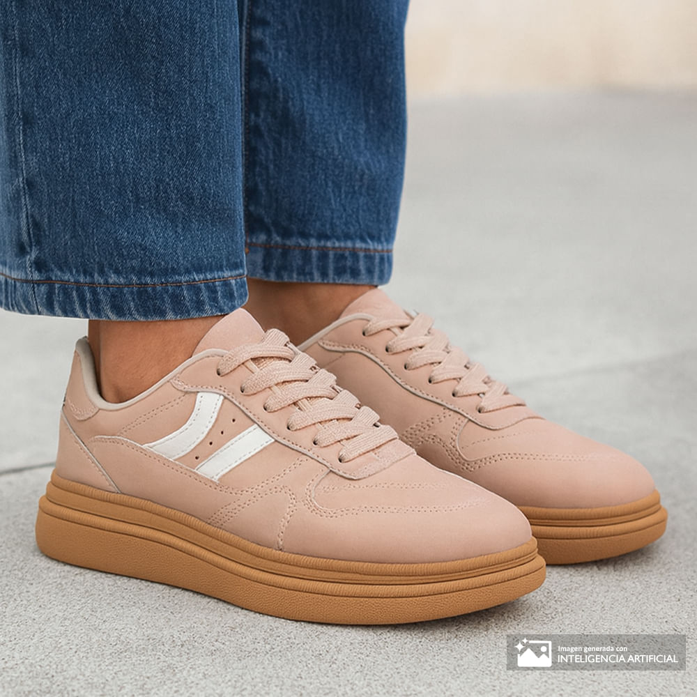 Zapato casual Orange color nude para mujer