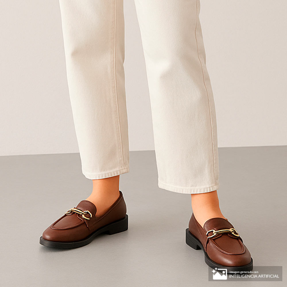 Zapato casual Unexpected color café para mujer