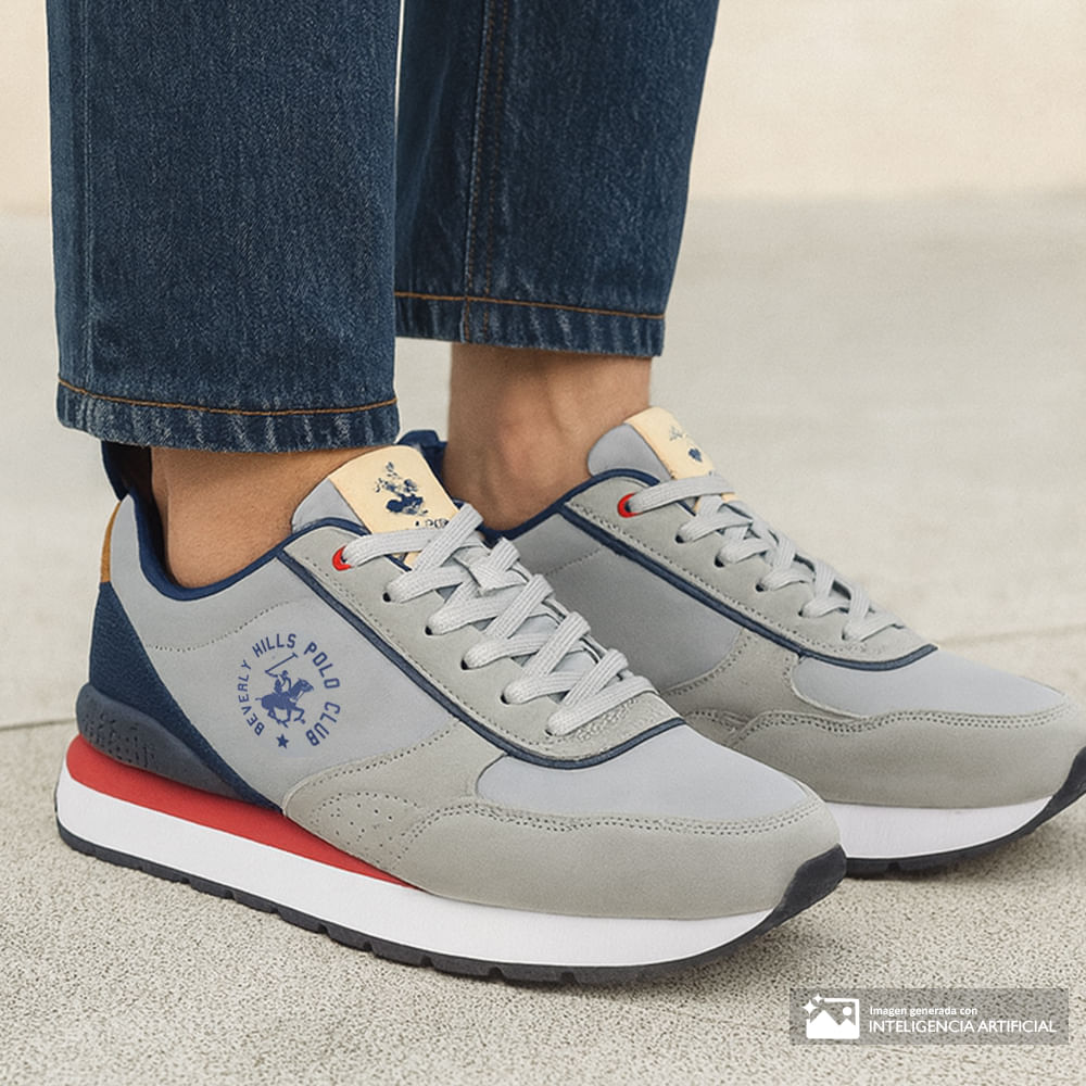 Zapato casual Beverly Hills Polo Club gris para hombre