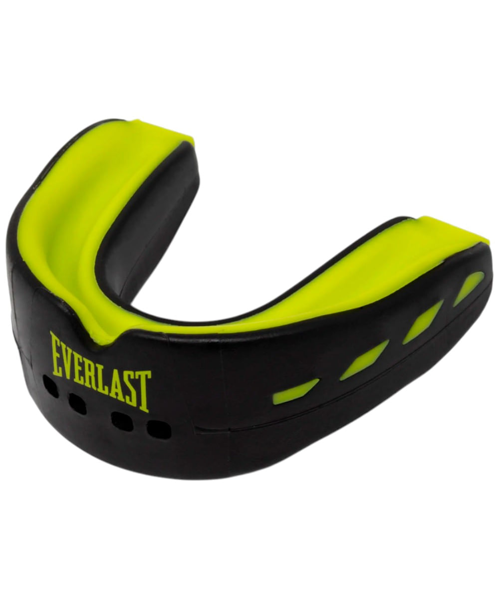 Protector bucal para boxeo Evershield Everlast negro y verde