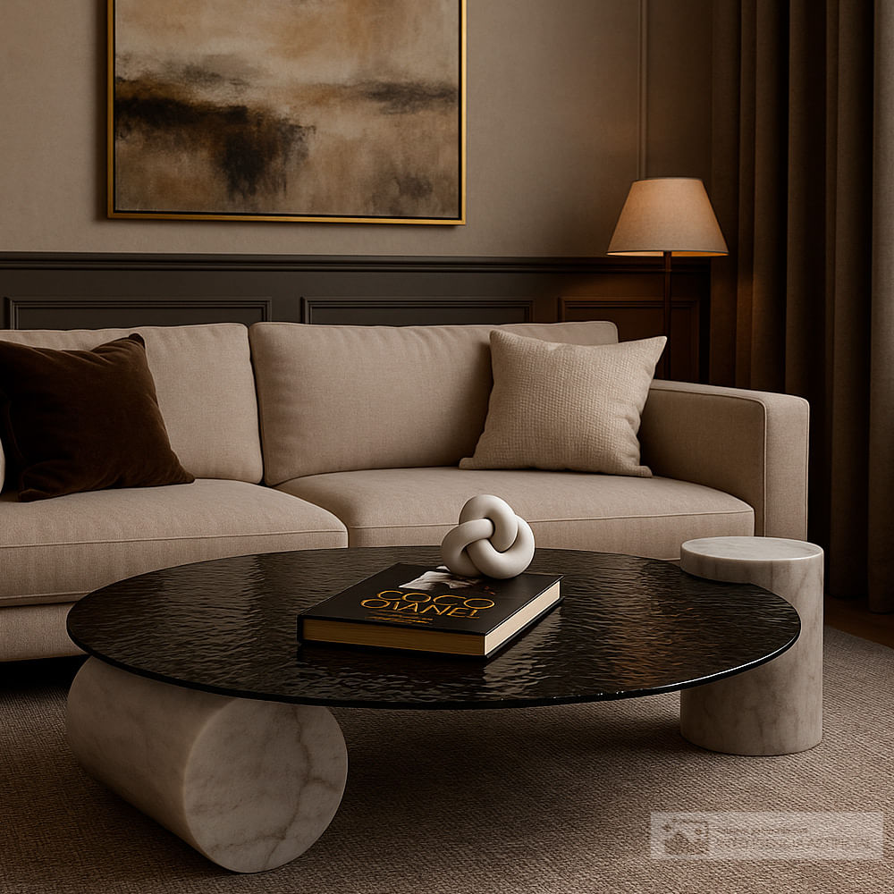 Mesa Rippled Wate con marmol