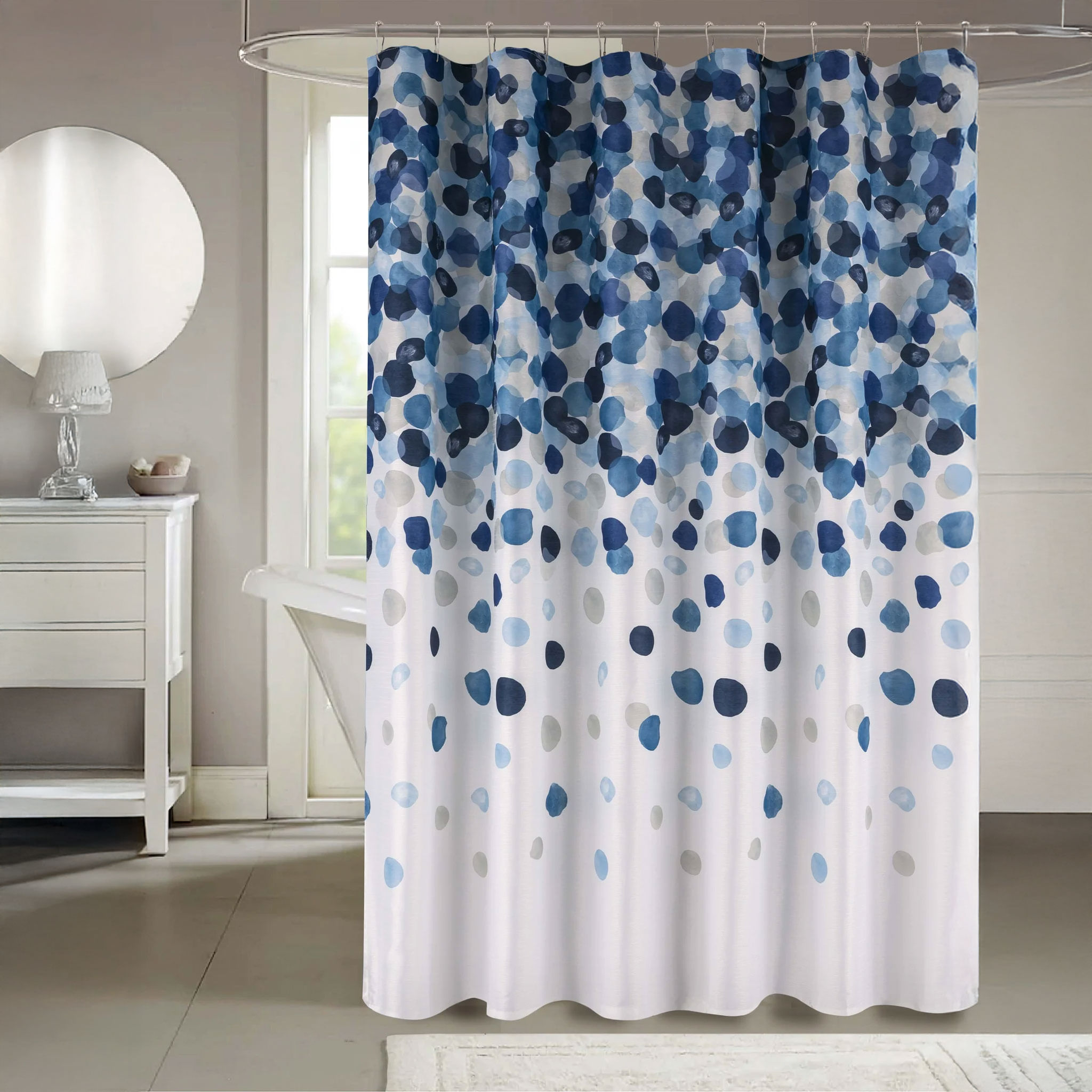 Cortina estampada de poliéster para baño